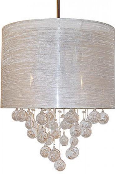 Sharper Image Lighting, Textured Silver Shade 15