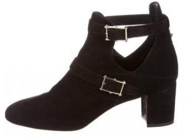 Valentino Suede Rockstud Booties