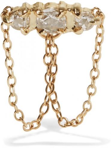 Catbird - Sleeping Beauty 14-karat Gold Diamond Earring